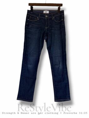 PAIGE Women’s Size 29 Denim Jeans Mid Rise Kylie Crop Fit Style Stretch